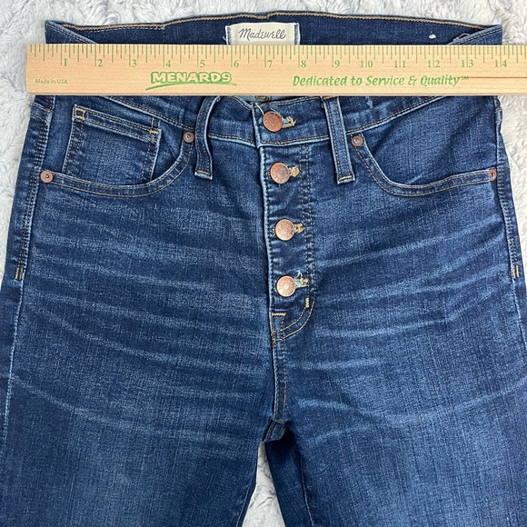 Madewell 9” High rise skinny jeans with exposed button fly size 28 - Picture 4 of 8